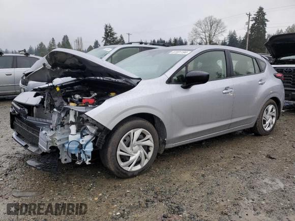 2024 Subaru Impreza with VIN JF1GUABC1R8877715, listed as a Copart auction lot 87331194 with 608 mi miles and Salvage Title. Bid and sale history available at carsss.com. Image 1.