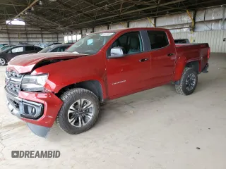 2022 Chevrolet Colorado 4WD Z71 z VIN 1GCGTDEN6N1106925, wystawiony jako Copart lot #55877825 z przebiegiem 57 354 mil mil oraz Szkoda całkowita • Salvage title. Historia ofert i sprzedaży dostępna na DreamBid. Obrazek 1.