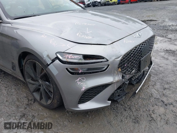 2023 Genesis G70 2.0T z VIN KMTG34TAXPU115811, wystawiony jako IAAI lot #42384218 z przebiegiem 35 262 mil mil oraz . Historia ofert i sprzedaży dostępna na DreamBid. Obrazek 6.