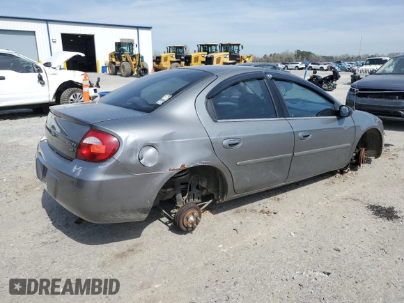 2005 Dodge Neon SXT with VIN 1B3ES56C65D260662, listed as a Copart auction lot 49780575 with 184,036 mi miles and Salvage Title. Bid and sale history available at DreamBid. Image 3.