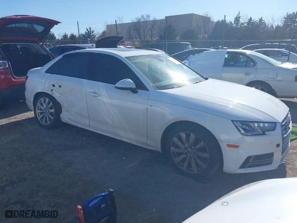 2018 Audi A4 Premium with VIN WAUKMAF40JA224004, listed as a IAAI auction lot 41385902 with 66,773 mi miles. Bid and sale history available at carsss.com. Image 1.