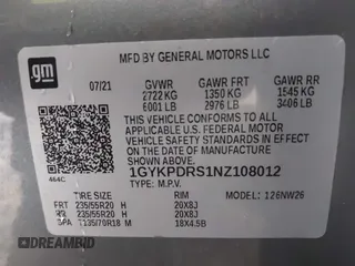 2022 Cadillac XT6 Premium Luxury z VIN 1GYKPDRS1NZ108012, wystawiony jako IAAI lot #41178333 z przebiegiem 83 987 mil mil oraz . Historia ofert i sprzedaży dostępna na DreamBid. Obrazek 9.