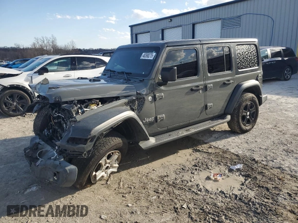 2020 Jeep Wrangler Unlimited Sport S z VIN 1C4HJXDG7LW271235, wystawiony jako Copart lot #48398275 z przebiegiem 62 734 mil mil oraz Szkoda całkowita • Salvage title. Historia ofert i sprzedaży dostępna na DreamBid. Obrazek 1.