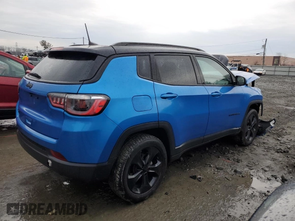 2021 Jeep Compass Altitude with VIN 3C4NJDBB7MT546733, listed as a Copart auction lot 46891965 with 65,085 mi miles and Salvage title. Bid and sale history available at DreamBid. Image 3.