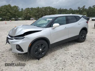 2022 Chevrolet Blazer LT with VIN 3GNKBCR48NS121442, listed as a Copart auction lot 55264195 with 21,927 mi miles and Salvage title. Bid and sale history available at DreamBid. Image 1.