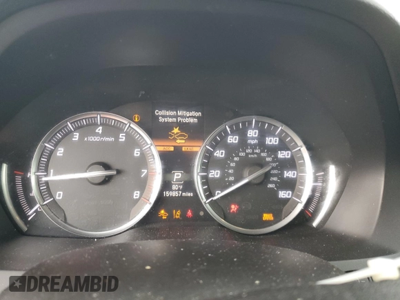 2017 Acura MDX Technology with VIN 5FRYD3H55HB006252, listed as a Copart auction lot 58595065 with 159,857 mi miles and Salvage title. Bid and sale history available at DreamBid. Image 9.