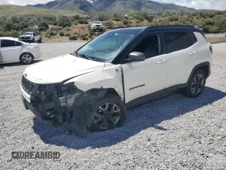 2018 Jeep Compass Trailhawk with VIN 3C4NJDDB4JT367025, listed as a Copart auction lot 56428645 with 158,507 mi miles and Salvage title. Bid and sale history available at DreamBid. Image 1.