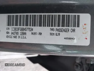 2011 Chrysler 200 S with VIN 1C3BC8FG8BN577534, listed as a IAAI auction lot 39972683 with 203,245 mi miles and . Bid and sale history available at carsss.com. Image 9.