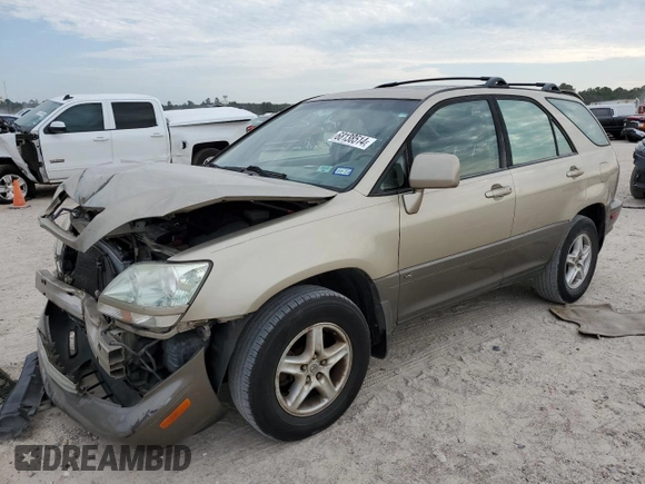2003 Lexus RX 300 with VIN JTJGF10UX30150298, listed as a Copart auction lot 68138514 with 295,600 mi miles and Salvage Title. Bid and sale history available at carsss.com. Image 1.