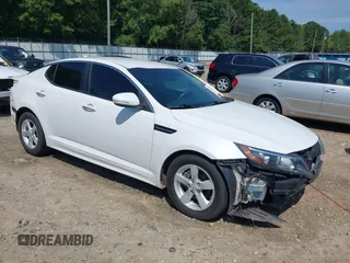 2015 Kia Optima LX with VIN KNAGM4A76F5567425, listed as a IAAI auction lot 42594907 with 201,752 mi miles and . Bid and sale history available at DreamBid. Image 1.