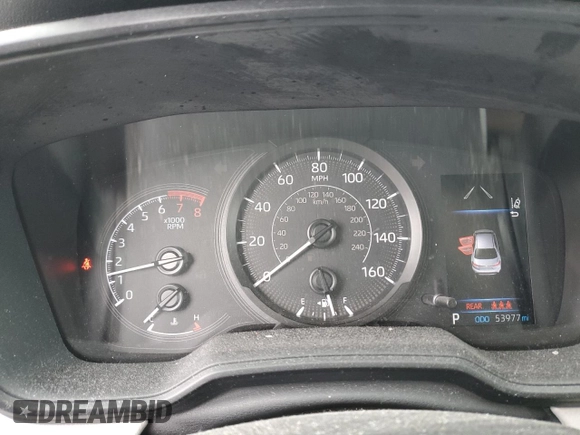 2021 Toyota Corolla L with VIN 5YFDPMAE8MP199521, listed as a Copart auction lot 45227185 with 53,977 mi miles and Salvage Title. Bid and sale history available at DreamBid. Image 9.