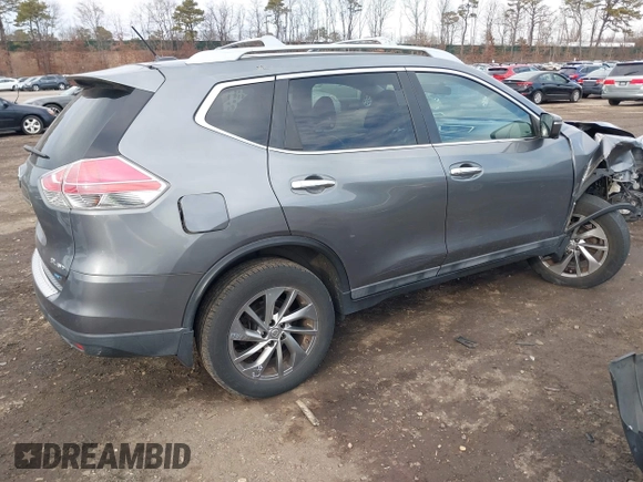 2014 Nissan Rogue SL with VIN 5N1AT2MV3EC860974, listed as a IAAI auction lot 41639668 with 99,360 mi miles. Bid and sale history available at carsss.com. Image 4.