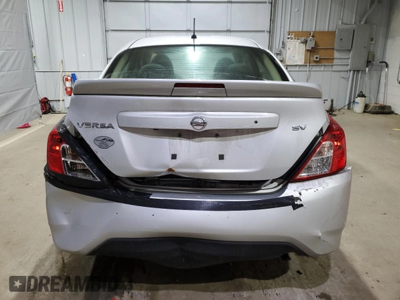 2019 Nissan Versa SV with VIN 3N1CN7AP7KL875992, listed as a Copart auction lot 51019335 with 128,429 mi miles and Salvage title. Bid and sale history available at DreamBid. Image 6.