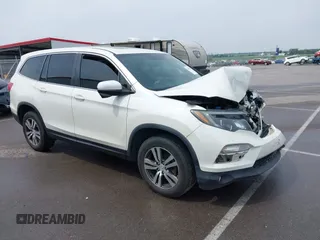 2017 Honda Pilot EX-L z VIN 5FNYF6H50HB021772, wystawiony jako IAAI lot #42407575 z przebiegiem 137 170 mil mil oraz . Historia ofert i sprzedaży dostępna na DreamBid. Obrazek 1.