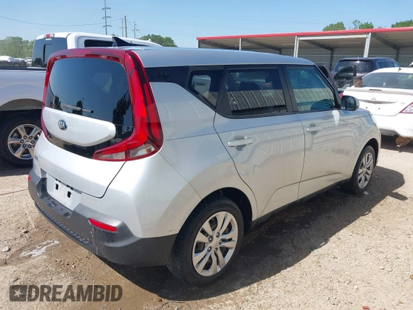 2020 Kia Soul LX with VIN KNDJ23AU4L7721807, listed as a IAAI auction lot 41998534 with 1 mi miles. Bid and sale history available at carsss.com. Image 4.