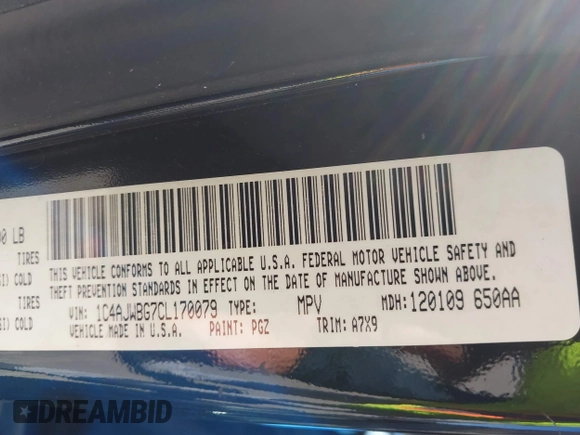 2012 Jeep Wrangler Arctic with VIN 1C4AJWBG7CL170079, listed as a IAAI auction lot 41004260 with 83,408 mi miles and . Bid and sale history available at DreamBid. Image 9.