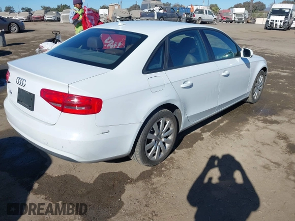 2014 Audi A4 Premium with VIN WAUAFAFL0EN004342, listed as a IAAI auction lot 41233660 with 120,191 mi miles. Bid and sale history available at carsss.com. Image 4.