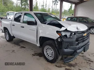 2024 Chevrolet Colorado 4WD Work Truck with VIN 1GCGTBEC9R1104126, listed as a IAAI auction lot 42371575 with 21,800 mi miles and . Bid and sale history available at DreamBid. Image 1.