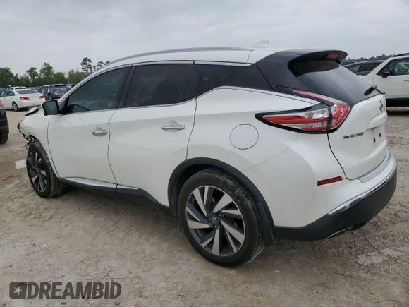 2018 Nissan Murano SV with VIN 5N1AZ2MG4JN186509, listed as a Copart auction lot 50427185 with 84,359 mi miles and Salvage Title. Bid and sale history available at DreamBid. Image 2.