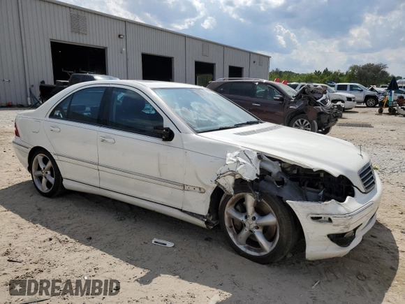 2006 Mercedes-Benz C 230 Sport with VIN WDBRF52H76F796255, listed as a Copart auction lot 52890765 with 195,310 mi miles and Salvage Title. Bid and sale history available at carsss.com. Image 4.