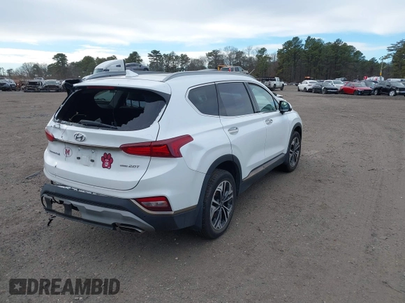 2020 Hyundai Santa Fe Limited with VIN 5NMS5CAA7LH148833, listed as a IAAI auction lot 41250252 with 59,429 mi miles. Bid and sale history available at carsss.com. Image 4.