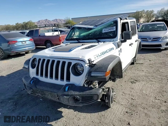 2022 Jeep Wrangler Unlimited Rubicon with VIN 1C4JJXR63NW206144, listed as a Copart auction lot 47234895 with 5,876 mi miles and Salvage title. Bid and sale history available at DreamBid. Image 11.