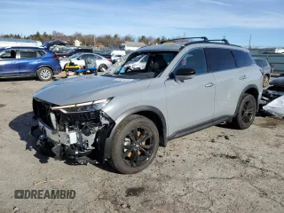 2025 Infiniti QX60 Luxe z VIN 5N1AL1FS4SC335723, wystawiony jako Copart lot #41421615 z przebiegiem 1 125 mil mil oraz Szkoda całkowita • Salvage title. Historia ofert i sprzedaży dostępna na DreamBid. Obrazek 1.