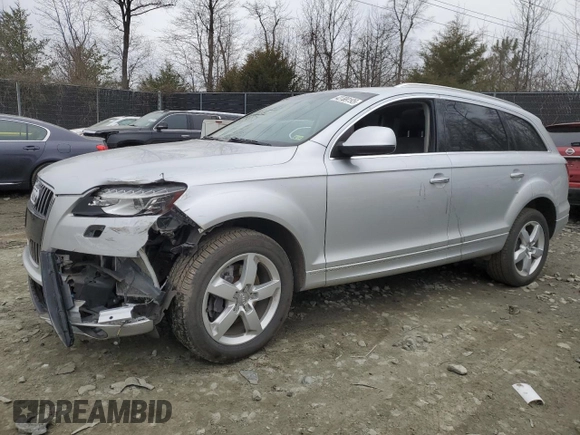 2015 Audi Q7 Premium Plus with VIN WA1LGAFE7FD020758, listed as a Copart auction lot 57027935 with 117,329 mi miles and Non repairable. Bid and sale history available at DreamBid. Image 1.