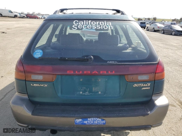 1997 Subaru Legacy Wagon Outback with VIN 4S3BG6858V7618334, listed as a Copart auction lot 49727355 with 321,143 mi miles and Salvage Title. Bid and sale history available at carsss.com. Image 6.