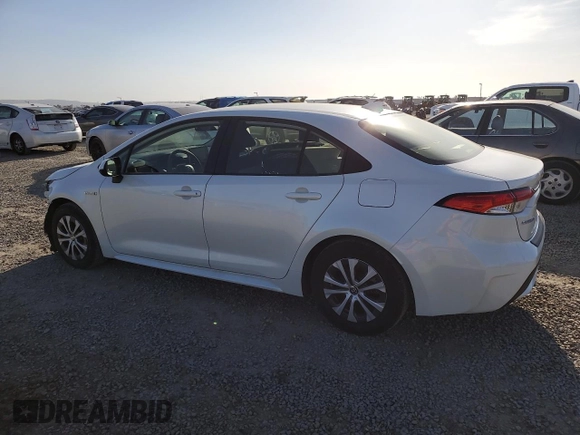 2021 Toyota Corolla Hybrid LE with VIN JTDEAMDE2MJ021576, listed as a Copart auction lot 49916105 with 24,292 mi miles and Salvage Title. Bid and sale history available at carsss.com. Image 2.