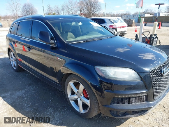 2013 Audi Q7 3.0T S line Prestige with VIN WA1DGAFE3DD007684, listed as a IAAI auction lot 41874449 with 159,713 mi miles. Bid and sale history available at carsss.com. Image 1.