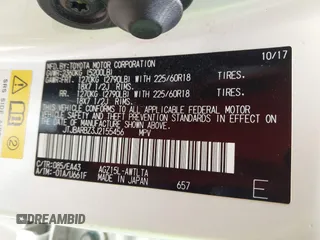 2018 Lexus NX 300 with VIN JTJBARBZ3J2155456, listed as a IAAI auction lot 42516625 with 70,257 mi miles and . Bid and sale history available at DreamBid. Image 9.