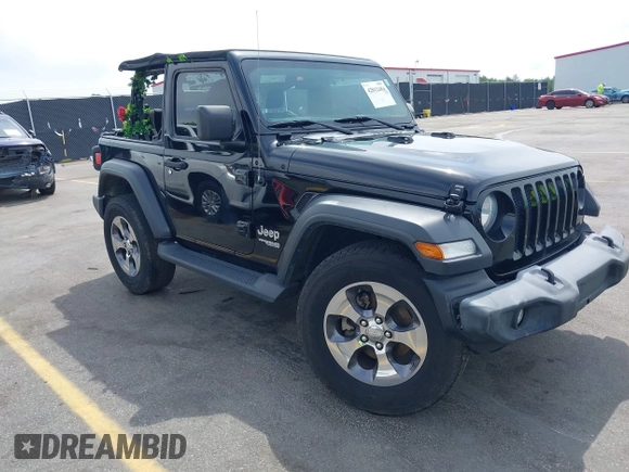 2018 Jeep Wrangler Sport S with VIN 1C4GJXAN8JW290064, listed as a IAAI auction lot 42012484 with 93,838 mi miles and . Bid and sale history available at DreamBid. Image 1.