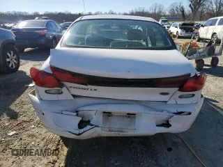 1997 Ford Escort LX with VIN 1FALP13P6VW332381, listed as a Copart auction lot 87394424 with 95,512 mi miles and Salvage Title. Bid and sale history available at carsss.com. Image 6.
