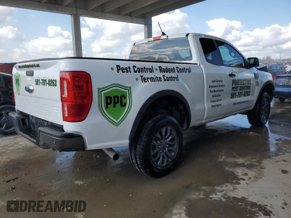 2023 Ford Ranger XL with VIN 1FTER1EH3PLE04080, listed as a Copart auction lot 44332105 with 44,629 mi miles and Salvage title. Bid and sale history available at DreamBid. Image 3.