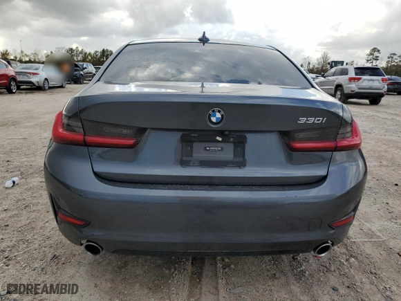 2020 BMW 3 Series 330i with VIN WBA5R1C07LFH54334, listed as a Copart auction lot 85348774 with 107,559 mi miles and Salvage Title. Bid and sale history available at carsss.com. Image 6.