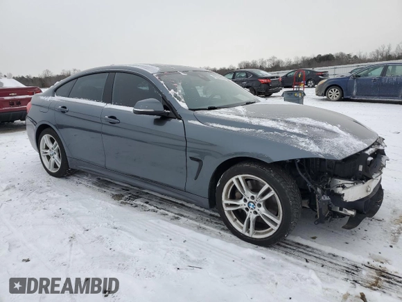 2016 BMW 4 Series 428i xDrive with VIN WBA4C9C59GG141121, listed as a Copart auction lot 45230225 with 103,576 mi miles and Salvage Title. Bid and sale history available at DreamBid. Image 4.
