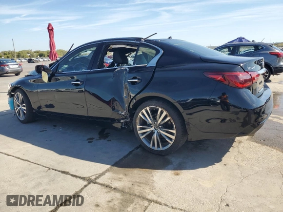 2021 Infiniti Q50 Signature Edition with VIN JN1EV7CPXMM700442, listed as a Copart auction lot 77664694 with Not provided miles and Non repairable. Bid and sale history available at DreamBid. Image 2.