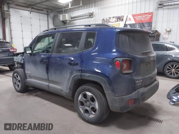 2018 Jeep Renegade Sport with VIN ZACCJBAB8JPG63818, listed as a IAAI auction lot 41749587 with 103,448 mi miles and . Bid and sale history available at DreamBid. Image 3.