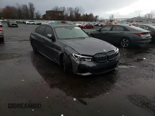 2021 BMW 3 Series M340i xDrive with VIN 3MW5U9J02M8B84525, listed as a Copart auction lot 81679494 with 34,447 mi miles and Salvage Title. Bid and sale history available at carsss.com. Image 10.