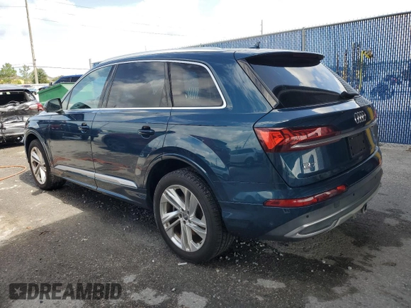 2020 Audi Q7 Premium Plus with VIN WA1LJAF72LD009455, listed as a Copart auction lot 59752025 with Not provided miles and Non repairable. Bid and sale history available at DreamBid. Image 2.