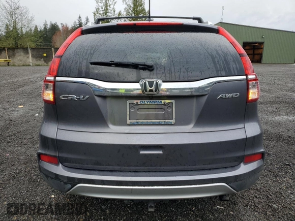 2015 Honda CR-V EX-L with VIN 2HKRM4H79FH661218, listed as a Copart auction lot 52257225 with 107,587 mi miles and Salvage Title. Bid and sale history available at carsss.com. Image 6.