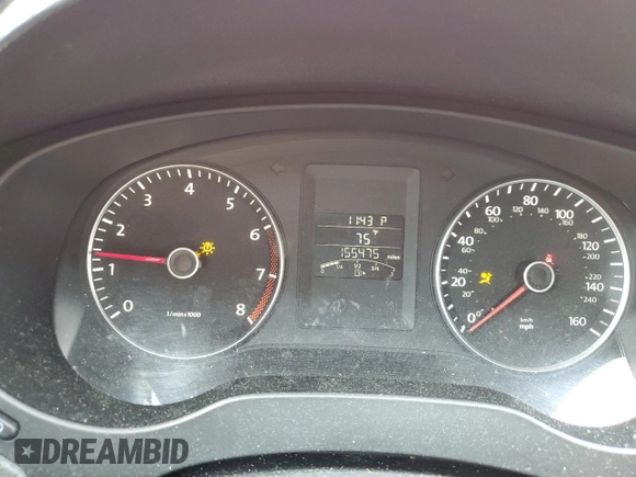 2012 Volkswagen Jetta SE with VIN 3VWDP7AJ9CM375378, listed as a Copart auction lot 55655285 with 155,475 mi miles and Salvage title. Bid and sale history available at DreamBid. Image 9.