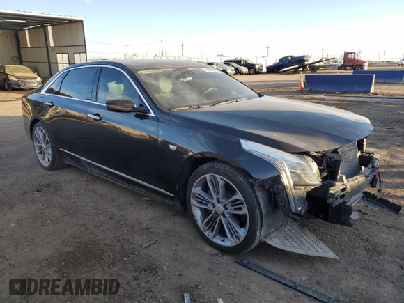 2017 Cadillac CT6 Premium Luxury AWD with VIN 1G6KH5R6XHU193058, listed as a Copart auction lot 43237085 with 70,253 mi miles and Salvage title. Bid and sale history available at DreamBid. Image 4.