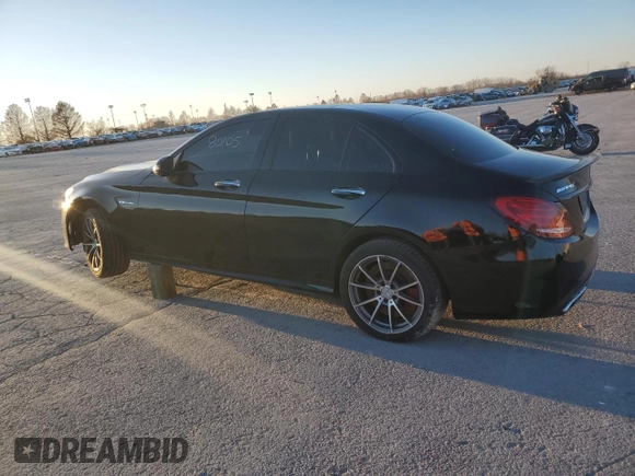 2017 Mercedes-Benz C 63 AMG with VIN 55SWF8GB3HU233221, listed as a Copart auction lot 84901404 with 80,106 mi miles and Salvage title. Bid and sale history available at DreamBid. Image 2.