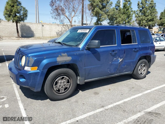 2010 Jeep Patriot Sport with VIN 1J4NT2GB9AD531637, listed as a Copart auction lot 52909885 with 282,147 mi miles and Salvage Title. Bid and sale history available at carsss.com. Image 1.