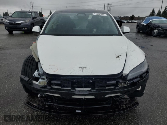 2024 Tesla Model 3 Long Range with VIN 5YJ3E1EB2RF819623, listed as a Copart auction lot 44814315 with 4,400 mi miles and Salvage Title. Bid and sale history available at DreamBid. Image 5.