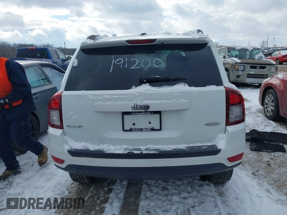 2017 Jeep Compass High Altitude with VIN 1C4NJDEB5HD191200, listed as a IAAI auction lot 41249056 with 101,559 mi miles. Bid and sale history available at carsss.com. Image 17.