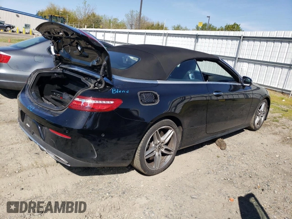 2018 Mercedes-Benz E-Class E 400 with VIN WDD1K6FB2JF039977, listed as a Copart auction lot 51891805 with 0 mi miles and Salvage Title. Bid and sale history available at carsss.com. Image 3.