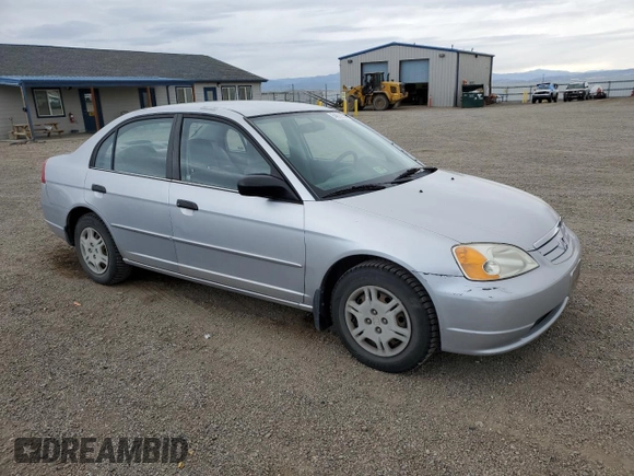 2001 Honda Civic LX with VIN JHMES16581S009607, listed as a Copart auction lot 54605255 with 0 mi miles and Clean Title. Bid and sale history available at carsss.com. Image 4.